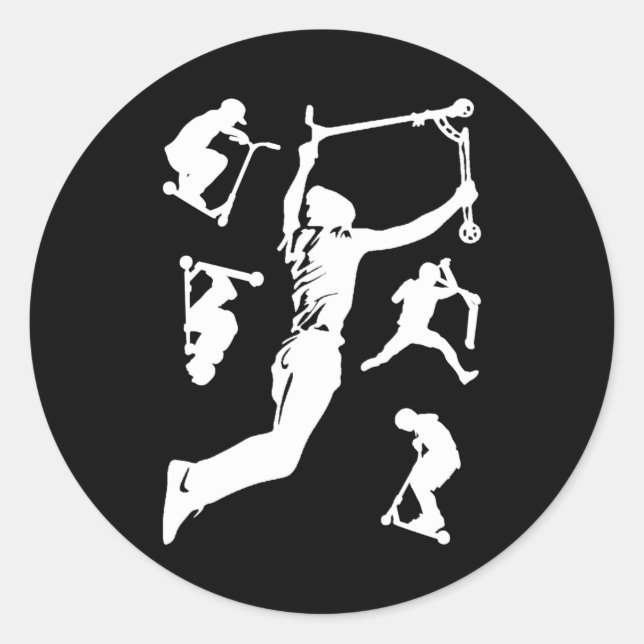 Sticker Rond Trucs de scooter de démarrage (Devant)