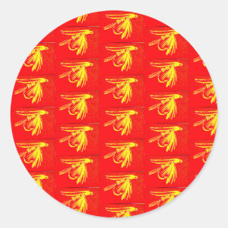 Sticker Rond Truite, basse et crappie trois poissons favoris