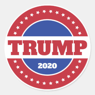 Sticker Rond Trump 2020 Rouge Blanc & Bleu