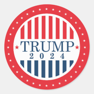 Sticker Rond Trump 2024