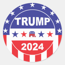 STICKER ROND TRUMP 2024