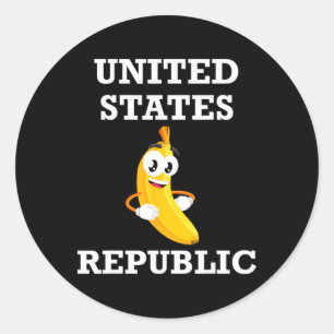 Sticker Rond Trump 2024 Bynana Biden République Amérique Satire