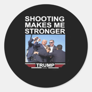 Sticker Rond Trump 2024 me rend plus fort