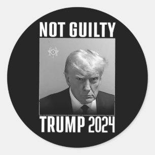 Sticker Rond Trump 2024 n'est plus coupable, votez 2024 contre