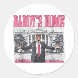 Sticker Rond Trump 2024 Reprendre l'Amérique à la maison Trump 