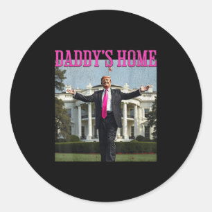 Sticker Rond Trump 2024 Reprendre l'Amérique, Daddys Accueil Tr