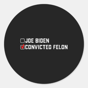 Sticker Rond Trump 2024 Vs Joe Biden Bulletin De Vote Drôle 202