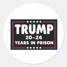 Sticker Rond TRUMP 20-24 ans en prison