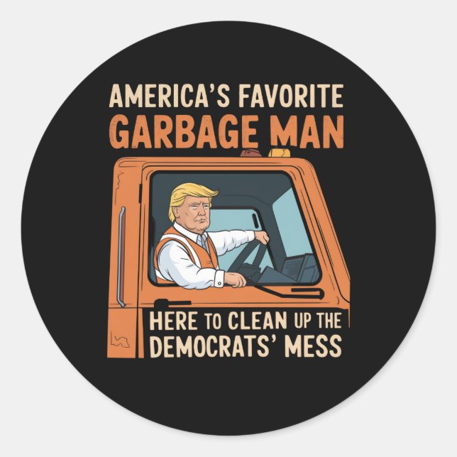 Sticker Rond Trump 45 47 États-Unis (Devant)
