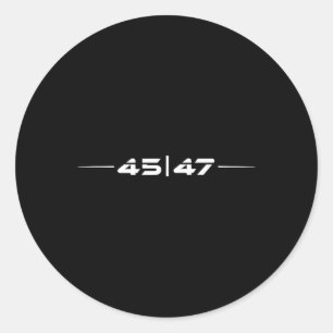 Sticker Rond Trump 45 47 Trump Design Rétro Futuriste 2