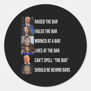 Sticker Rond Trump A Élevé L'Occident A Échoué Le R