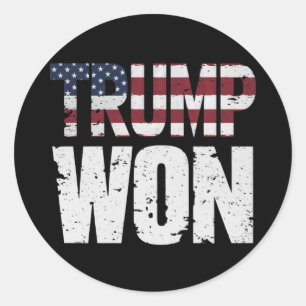 Sticker Rond Trump a gagné la 47e élection présidentielle améri