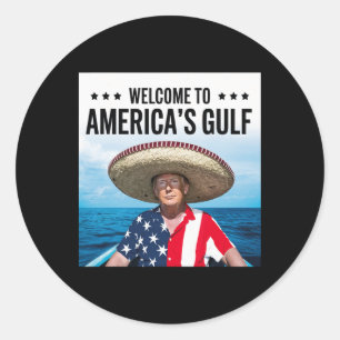 Sticker Rond Trump Amérique du Golfe Mexique président Trump So
