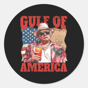 Sticker Rond Trump Amérique du Golfe Mexique président Trump So