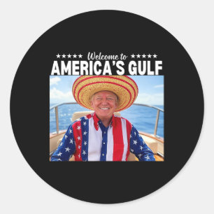 Sticker Rond Trump Amérique du Golfe Mexique président Trump So