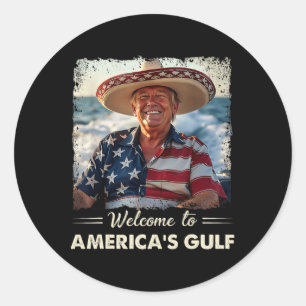 Sticker Rond Trump Amérique du Golfe Mexique président Trump So