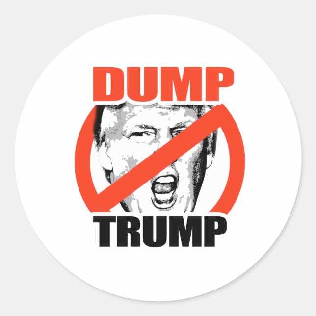 Sticker Rond Trump - Anti-Trump (Devant)