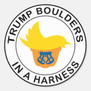 Sticker Rond Trump Boulders Dans Un Harcèlement