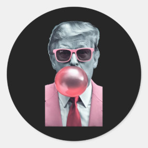 Sticker Rond Trump Buble Gum Yum 1