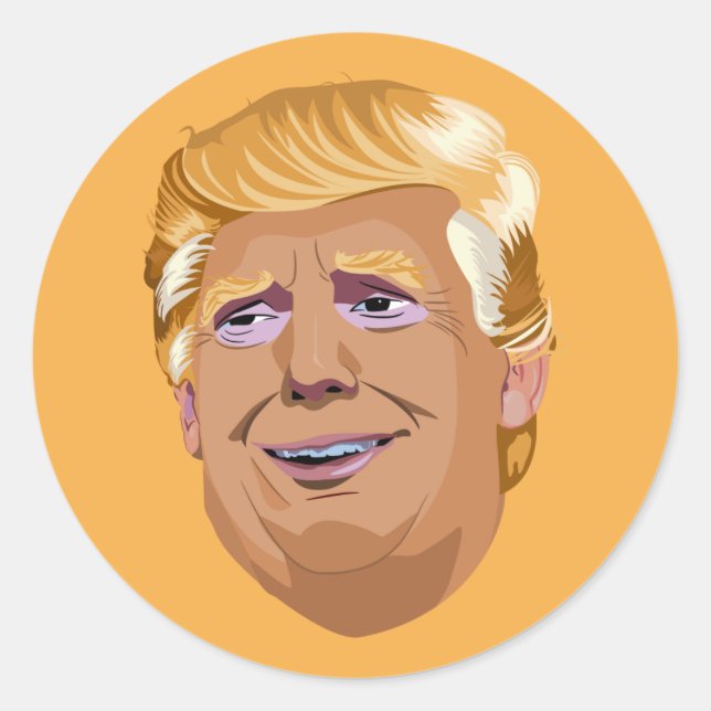 Sticker Rond Trump classique (Devant)