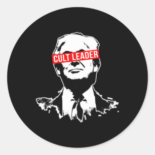 Sticker Rond Trump Culte Leader Qui L'A Trop Frappé