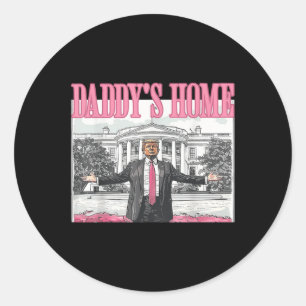Sticker Rond Trump Daddys Maison Blanche 2024