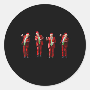 Sticker Rond Trump Danse Père Noël Noël Noël Noël Noël Noël Noë