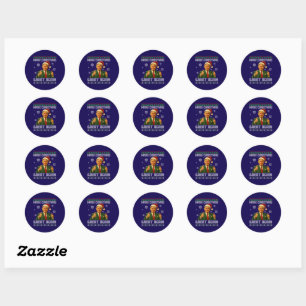 Sticker Rond Trump Doux moche de Noël Rendre Noël super