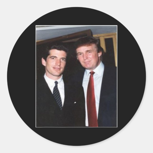 Sticker Rond Trump Et Jfk Anonymes (Devant)