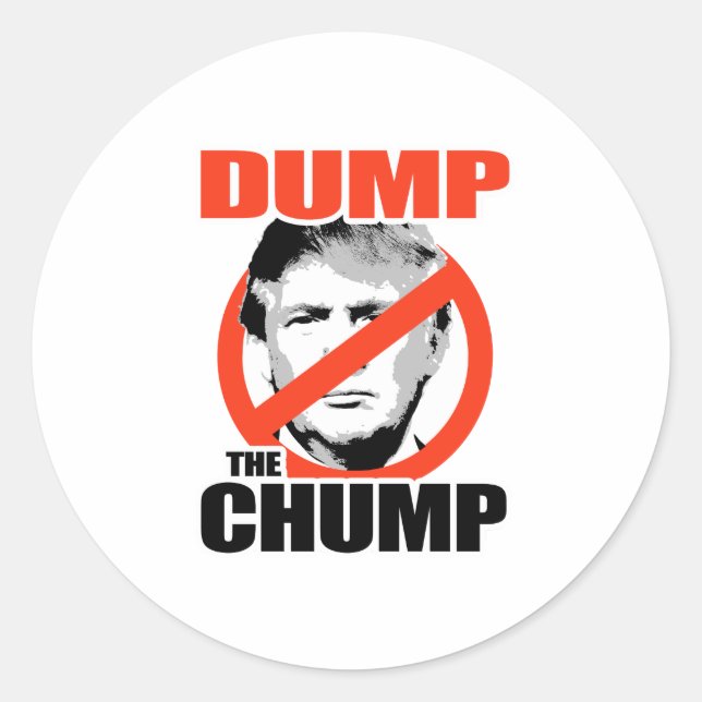 Sticker Rond Trump et Trump (Devant)