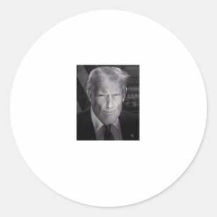 Sticker Rond Trump Gigachad Portrait