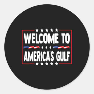 Sticker Rond Trump Golfe Des États-Unis Golfe Drôle Du Mexique