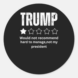 Sticker Rond Trump, la critique, pas mon président 2025