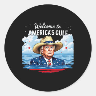 Sticker Rond Trump, le président américain du Mexique du Golfe