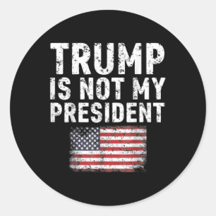 Sticker Rond Trump n'est pas mon président