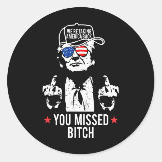 Sticker Rond Trump : nous reprenons l'Amérique, vous avez manqu