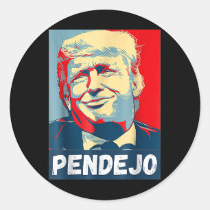 Sticker Rond Trump Pendejo n'est pas mon président qui s'attaqu