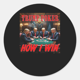Sticker Rond Trump Poker2