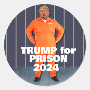 Sticker Rond Trump pour la prison 2024
