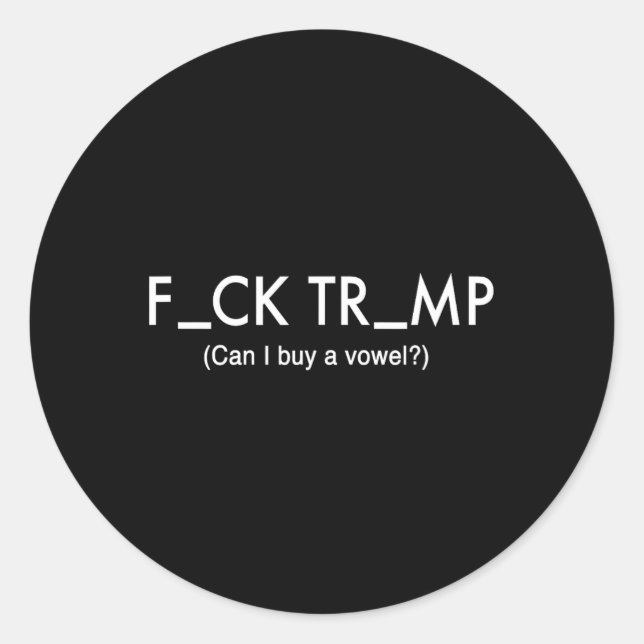 Sticker Rond Trump protestation T Shirt (Devant)