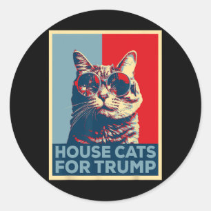 Sticker Rond Trump remporte la victoire de House Cats pour Trum