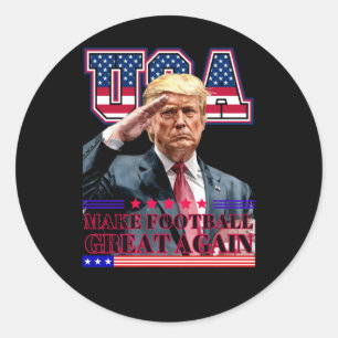 Sticker Rond Trump rend le football américain plus grand 1