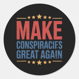 Sticker Rond Trump rend les conspirations superbes 3