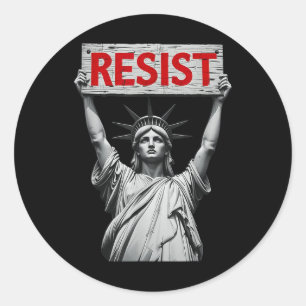 Sticker Rond Trump résiste à la contestation anti-politique de 