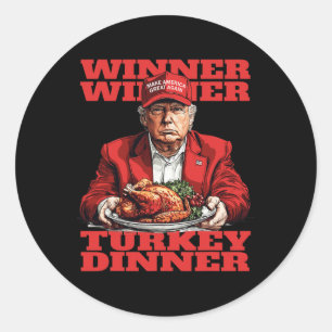 Sticker Rond Trump Thanksgiving Winner Turquie