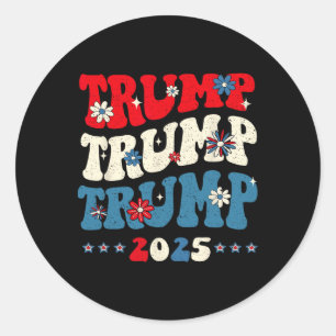 Sticker Rond Trump Trump Trump 2025 Inauguration du président 4