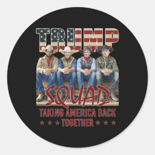 Sticker Rond Trump Vance Kennedy Elon Squad Reprend l'Amérique