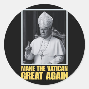 Sticker Rond Trump Veut Être Le Prochain Pape Ch