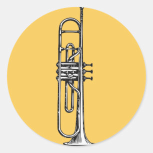 Sticker Rond Trumpet