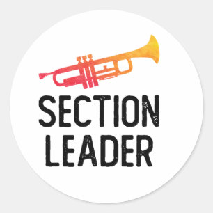 Sticker Rond Trumpet Section Leader Bande de Marquage